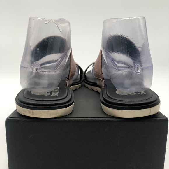 Sorel Ella II Slide Sandals Women's 8 Mauve Pink Leather Slip On Comfort Shoes - Picture 13 of 16